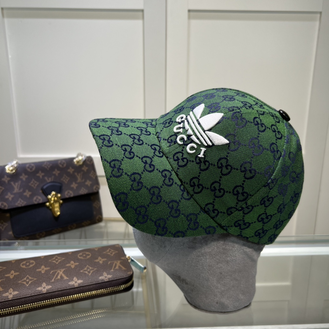 Gucci x Adidas Baseball Hat Green Gucci Hat - Soul Replicas