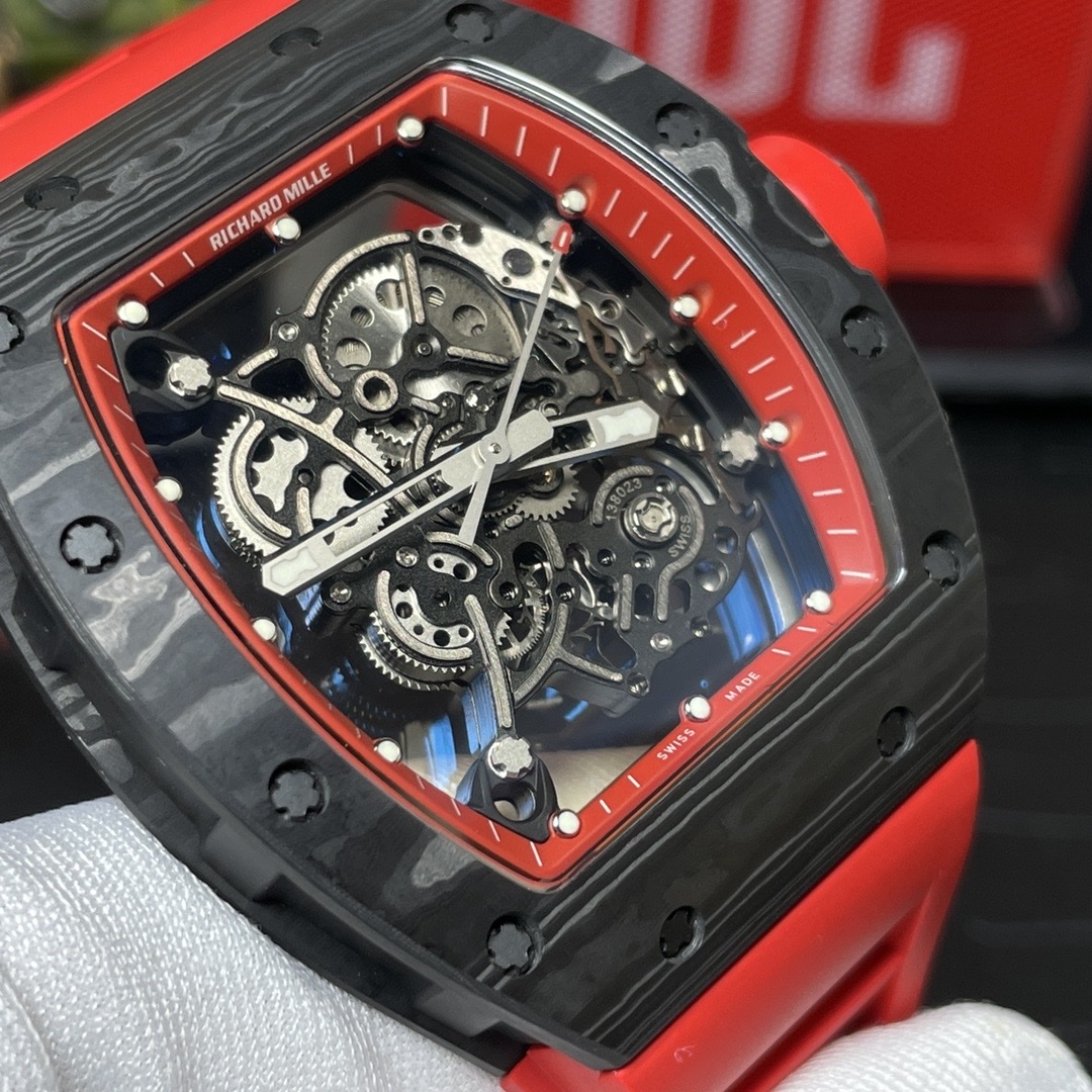 Richard Mille RM055 Carbon NTPT Replica 1:1 Watch Red BBR 45mm - Soul Replicas