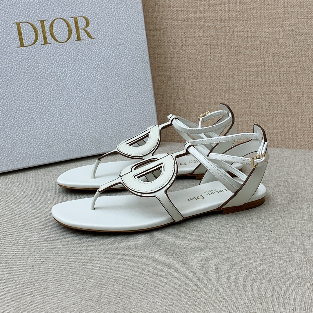 Christian Dior D Club Sandal White For Women CD - Soul Replicas