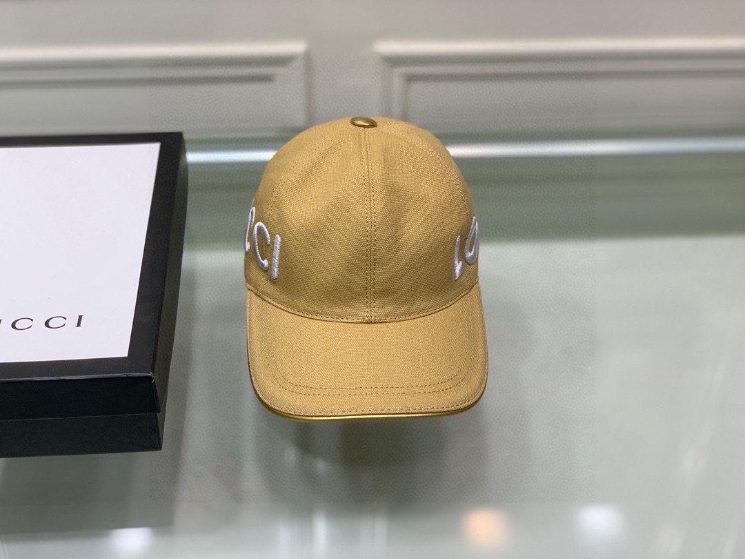 Gucci Canvas Baseball Cap In Beige - Soul Replicas