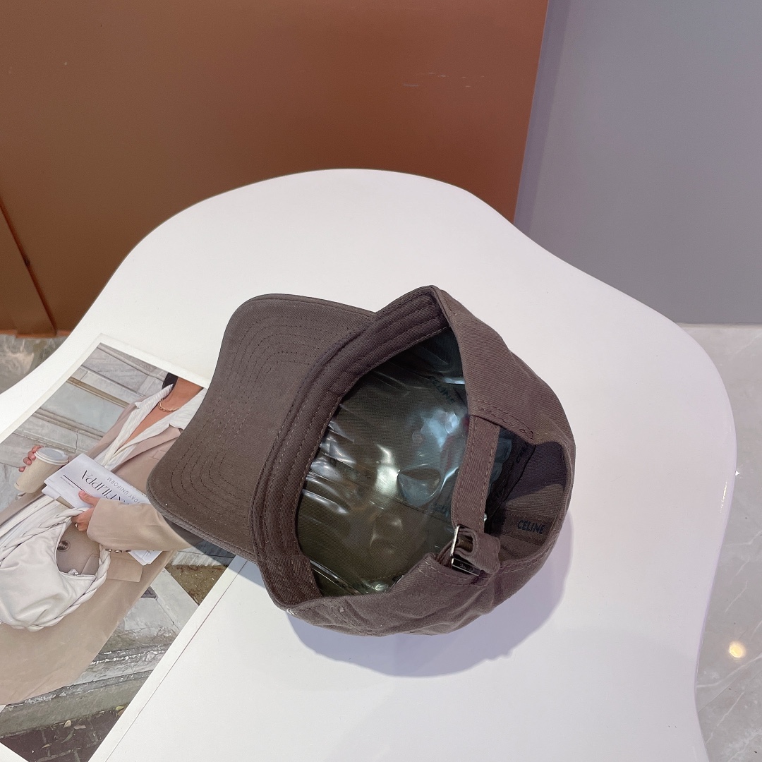 Celine Baseball Cap In Cotton Dark Grey - Soul Replicas