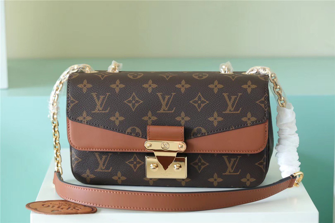 Louis Vuitton Marceau Monogram Canvas Caramel Brown For Women. Women-s Handbags. Shoulder and Crossbody Bags 9.6in/24.5cm LV M46127 - Soul Replicas
