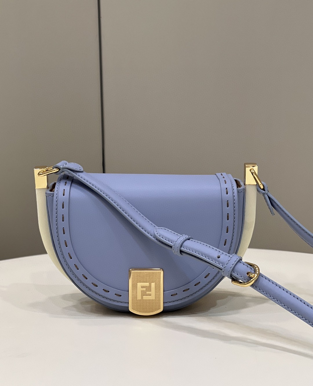 Fendi Moonlight Saddle Blue Bag For Woman 19cm/7.5in - Soul Replicas