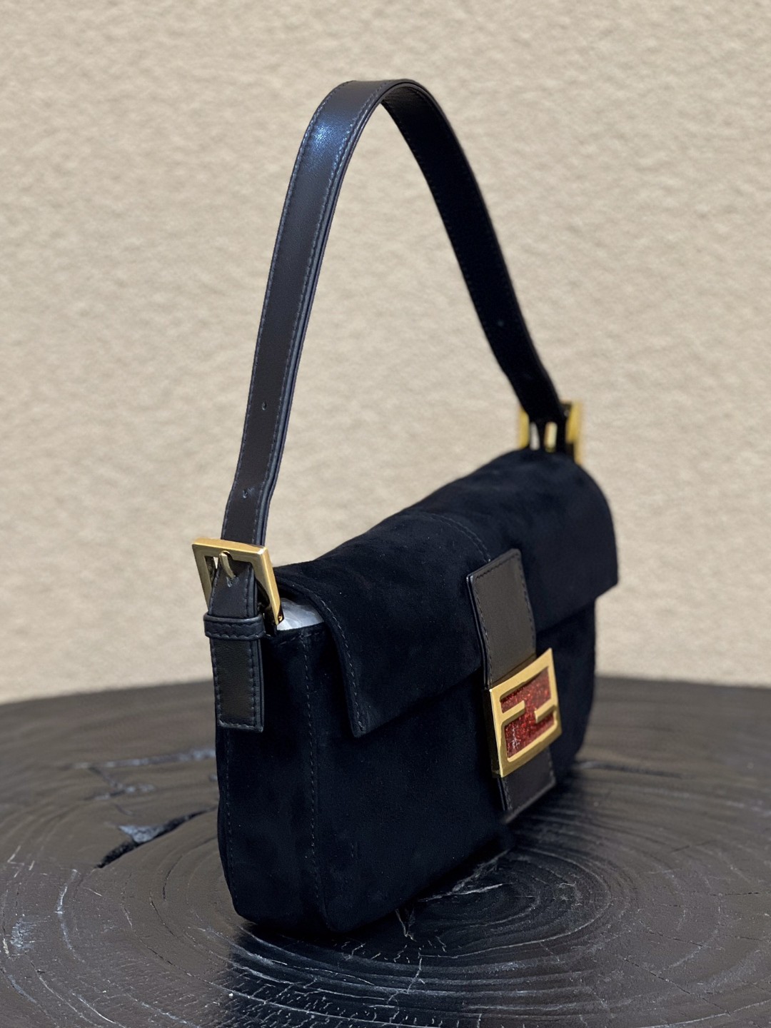 Fendi Baguette Black Bag For Woman 25cm/9.5in - Soul Replicas