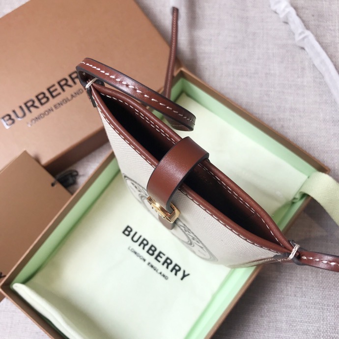 Burberry Logo Graphic Canvas Anne Phone Case With Strap White For Women. Women-s Bags 7.1in/18cm - Soul Replicas