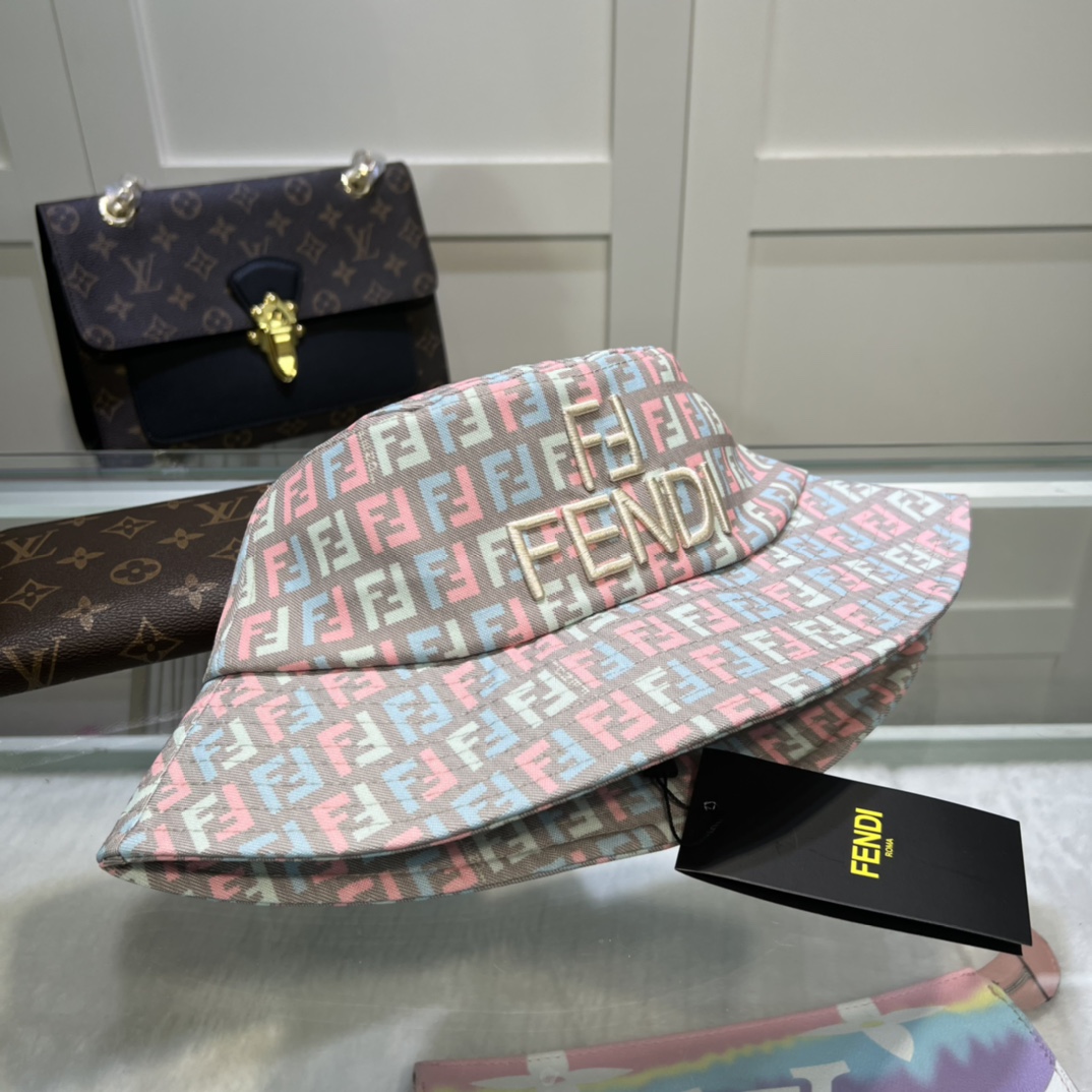 Fendi Denim Bucket Hat Multicolor Fendi Hat - Soul Replicas