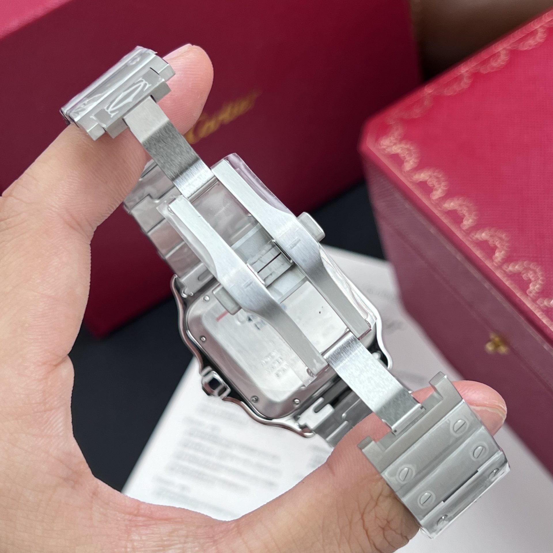 Cartier Replica Watch Santos De Cartier Green Dial BV Factory 39.8mm - Soul Replicas