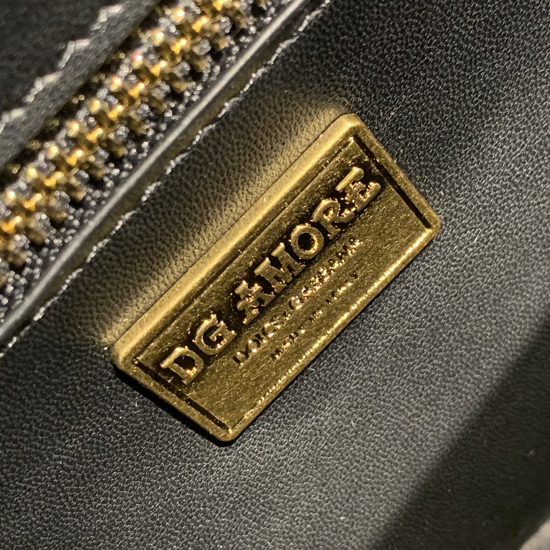 Dolce & Gabbana Medium DG Bag In Printed Solid Pattern Black For Women 9in/23cm DG - Soul Replicas