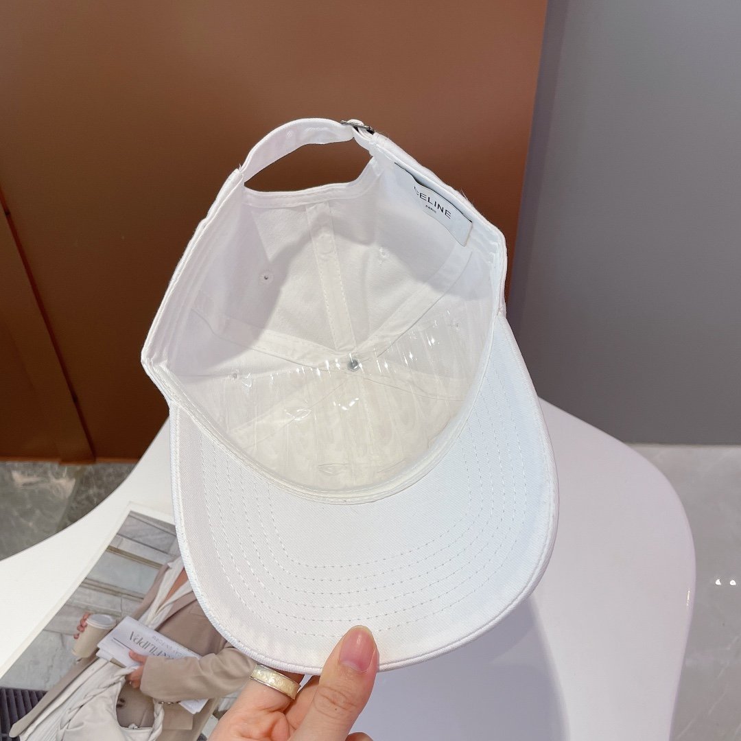 Celine Baseball Cap In Cotton White - Soul Replicas
