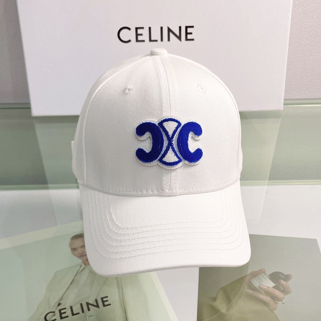 Celine Baseball Cap In Cotton White - Soul Replicas