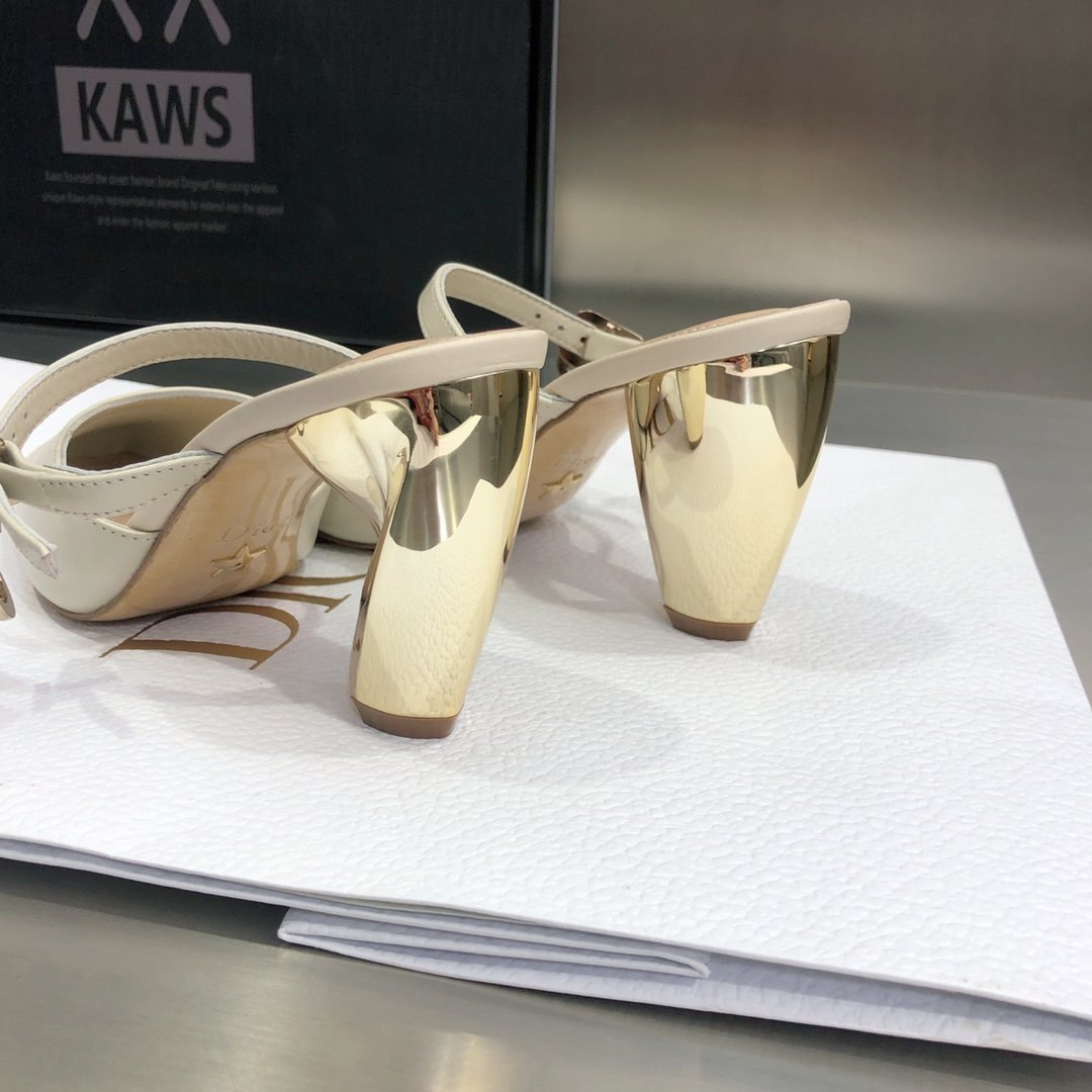 Christian Dior Rhodes Heeled Mule Beige For Women CD - Soul Replicas