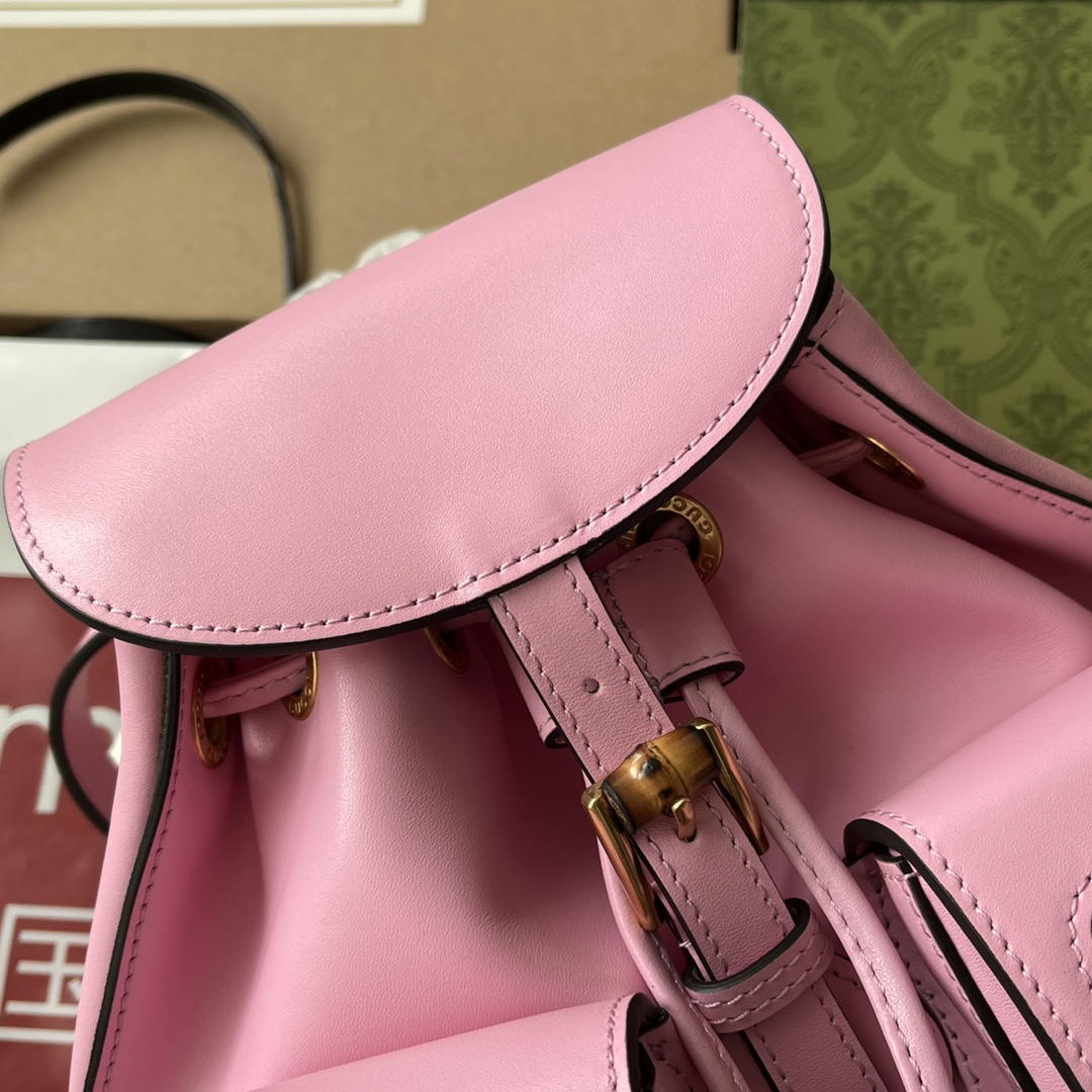 Gucci Bamboo Small Backpack Pink For Women. Women-s Bags 8.6in/22cm Gucci ‎‎702101 UZY0T 5814 - Soul Replicas