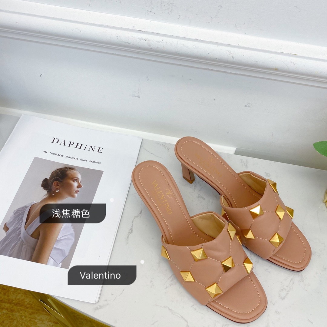 Valentino Garavani Quilted Roman Stud Heeled Sandals Beige For Women XW2S0BK3/ZCG - Soul Replicas