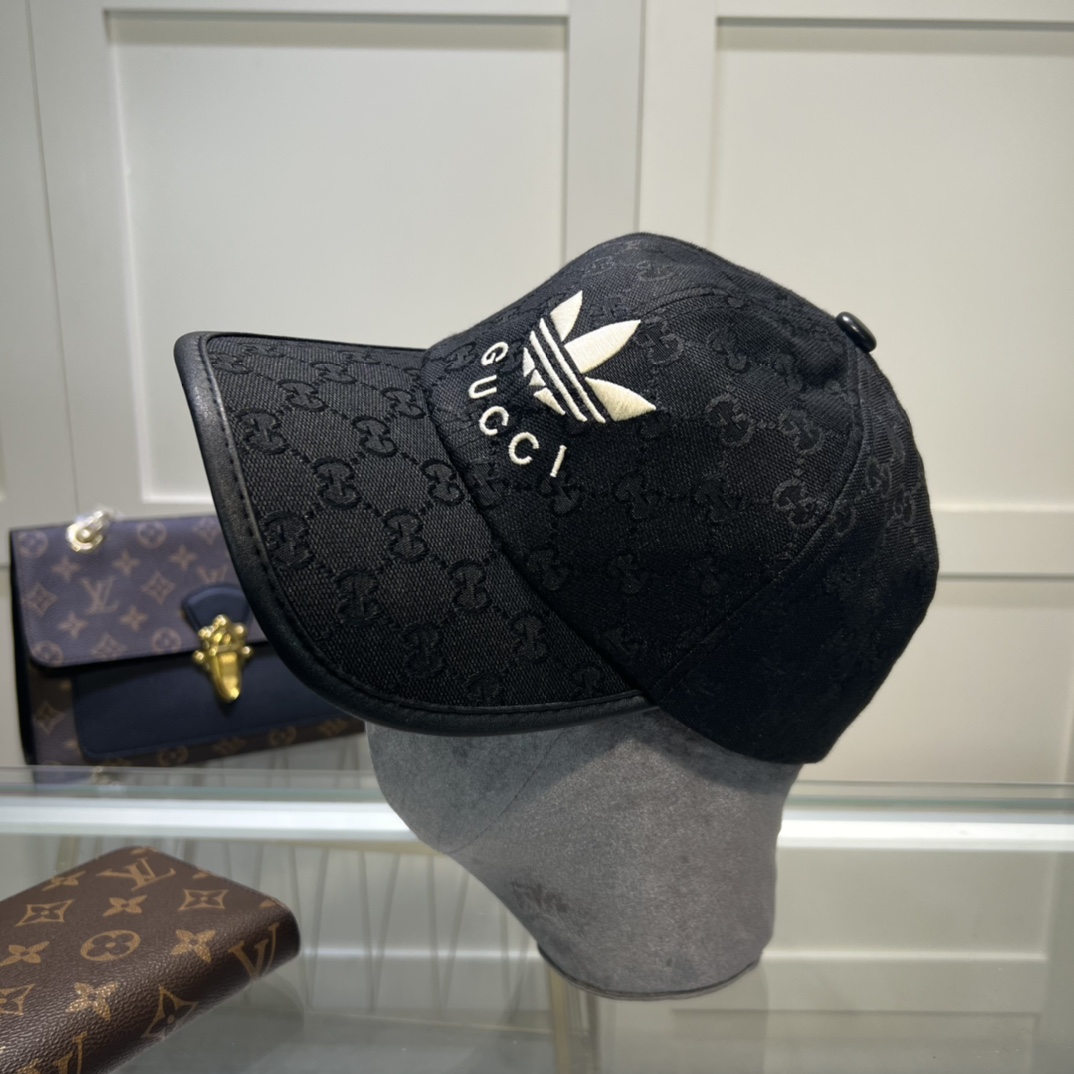 Gucci x Adidas Baseball Hat Black Gucci Hat - Soul Replicas
