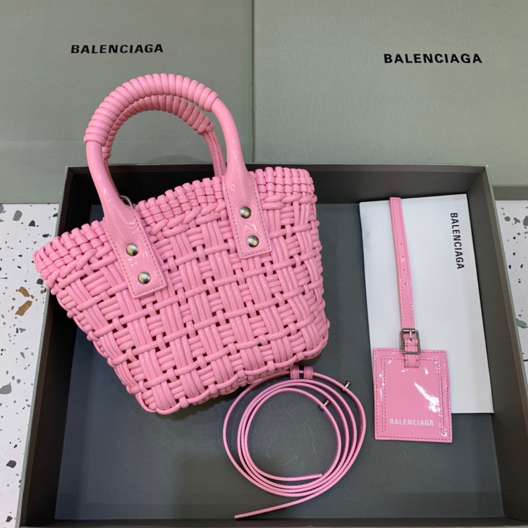 Balenciaga Bistro XS Basket With Strap In Pink. For Women. Women-s Bags 16.1in/41cm - Soul Replicas