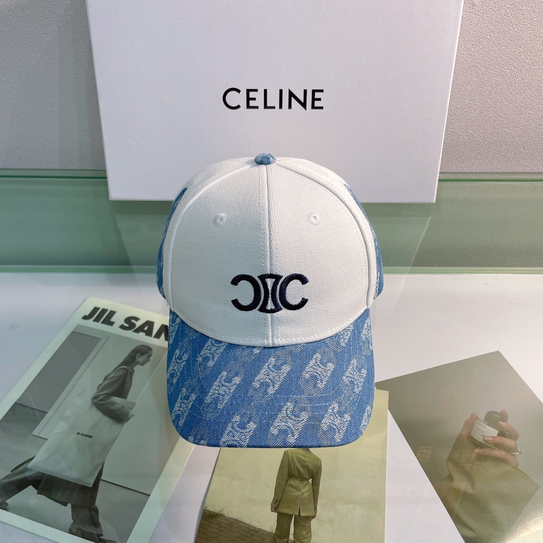 Celine Baseball Cap In Cotton White - Soul Replicas