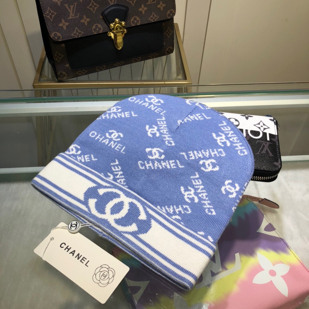 Chanel Beanie In Blue - Soul Replicas