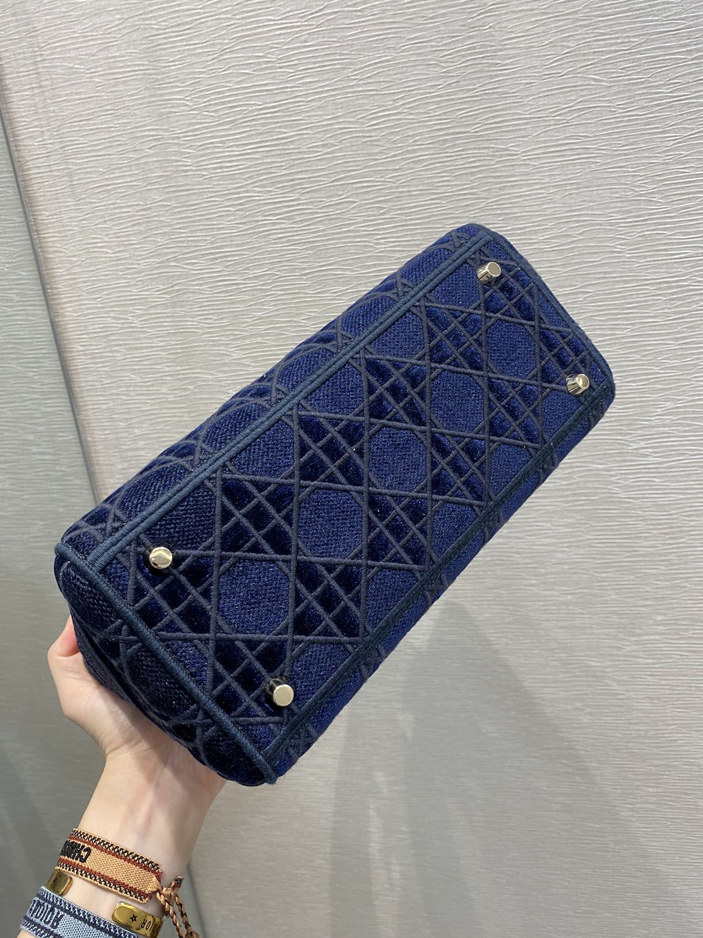 Christian Dior Small Lady D-Lite Blue Bag For Women 9.5in/24cm CD - Soul Replicas