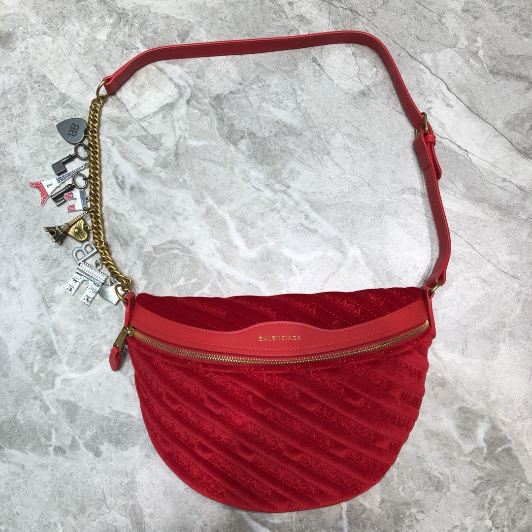 Balenciaga Souvenir XXS Belt Bag In Red. For Women. Women-s Bags 11.8in/30cm - Soul Replicas