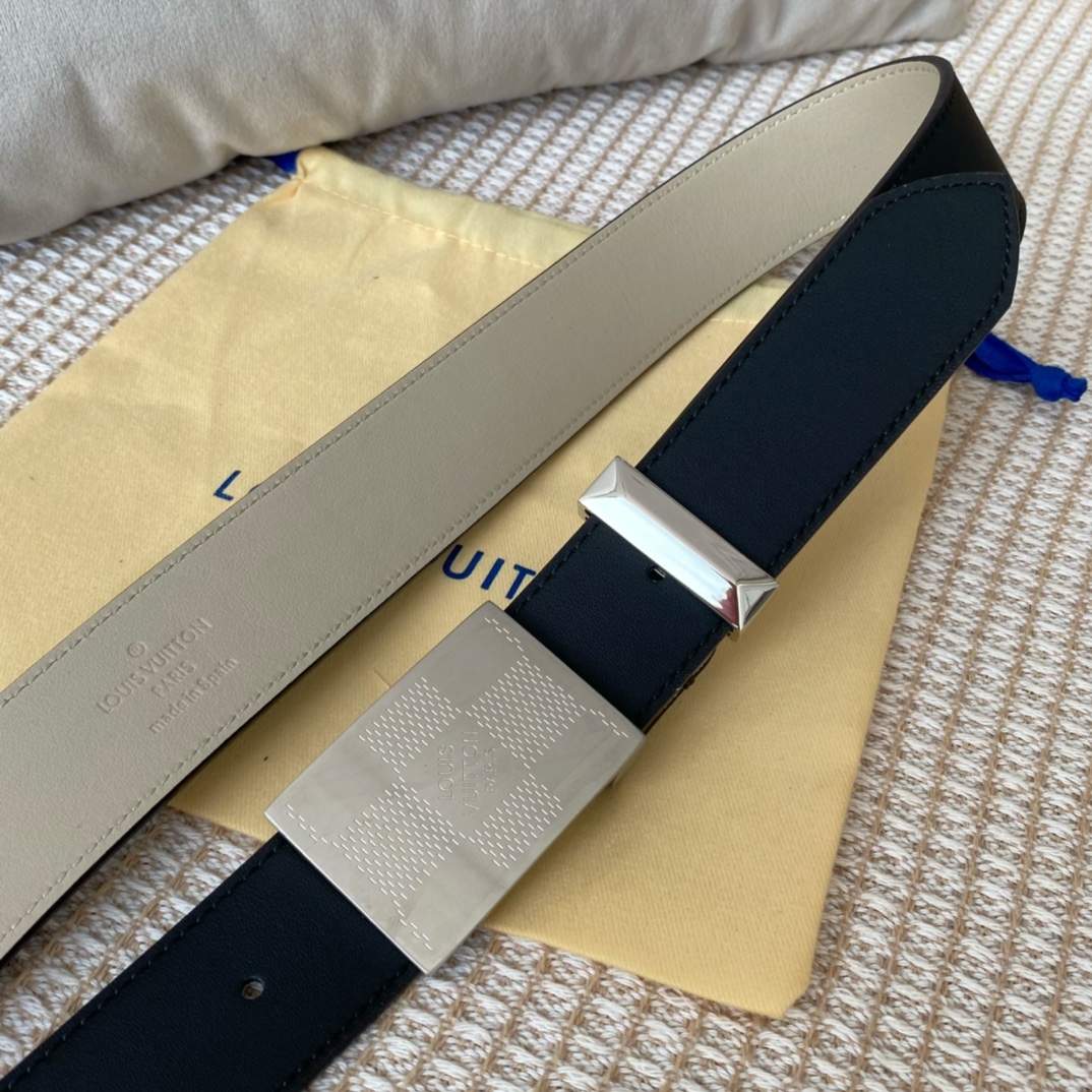 Louis Vuitton Metropole LV Belt Black LV Women Belt - Soul Replicas