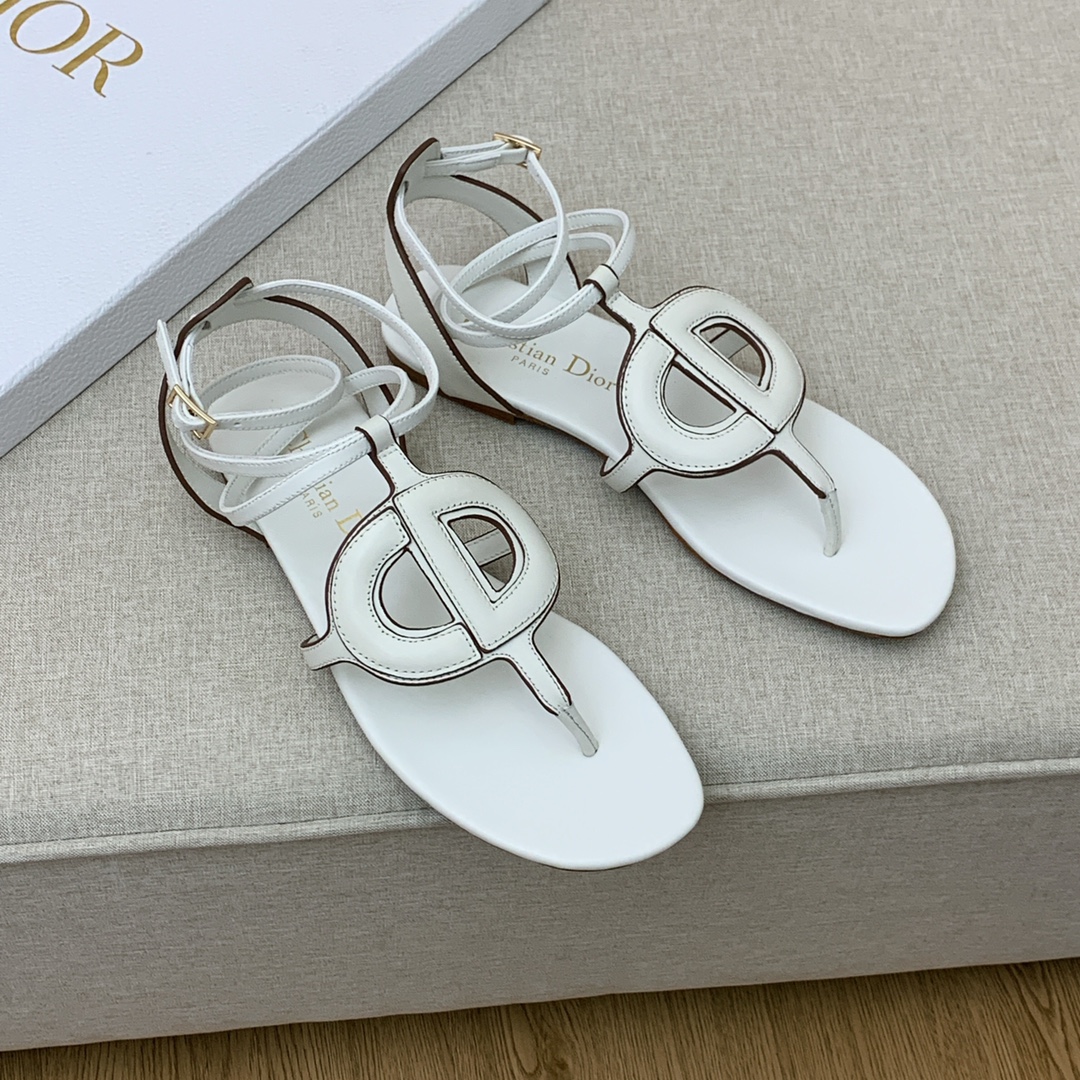 Christian Dior D Club Sandal White For Women CD - Soul Replicas