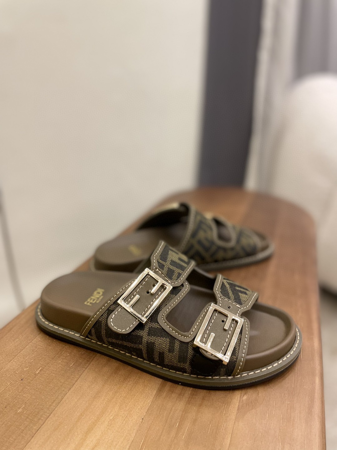 Fendi Feel Slides Brown For Women - Soul Replicas