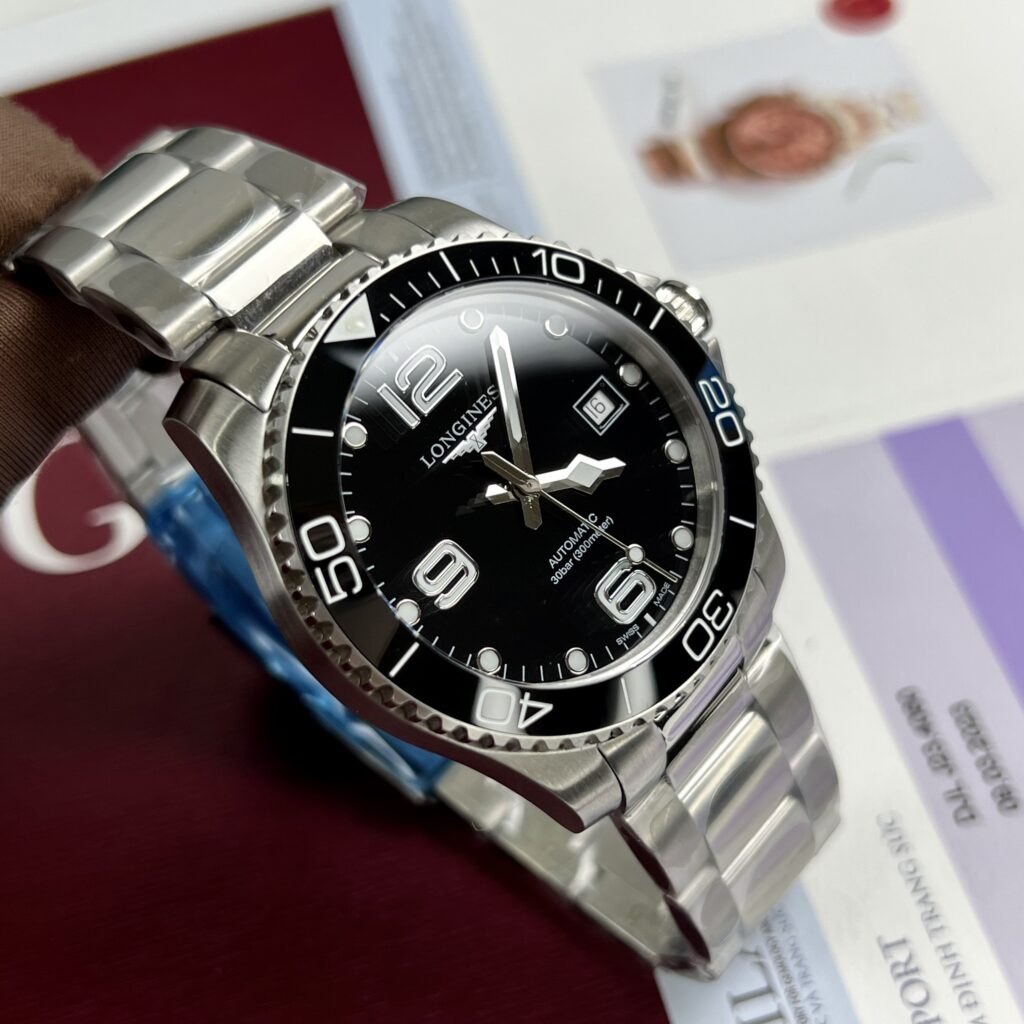 Longines Fake Watches Hydroconquest Black Dial Metal Wire 43mm - Soul Replicas