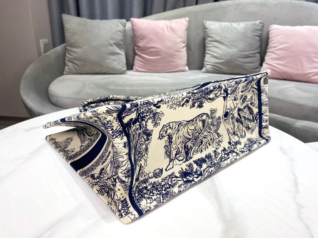 Christian Dior Large Dior Book Tote Black Multicolor. For Women. Women's Handbags 16.5in/42cm CD - Soul Replicas