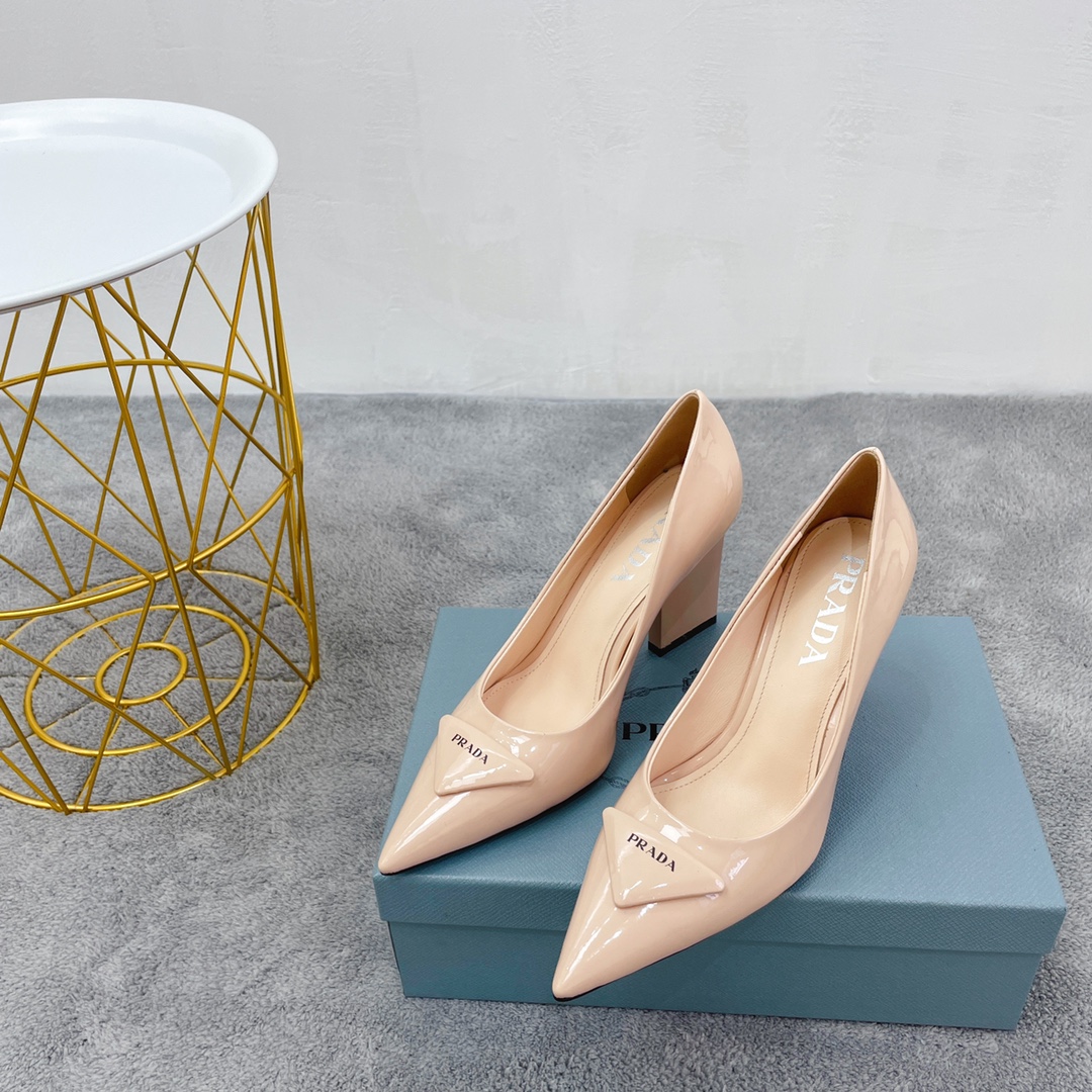 Prada Brushed Pumps Beige For Women Prada - Soul Replicas