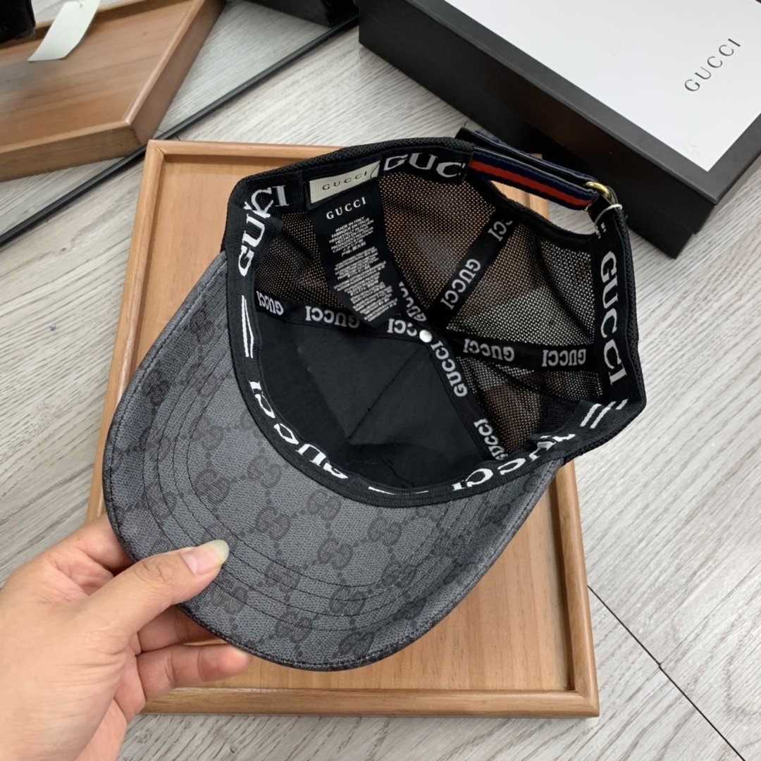 Gucci Canvas Baseball Cap Black - Soul Replicas