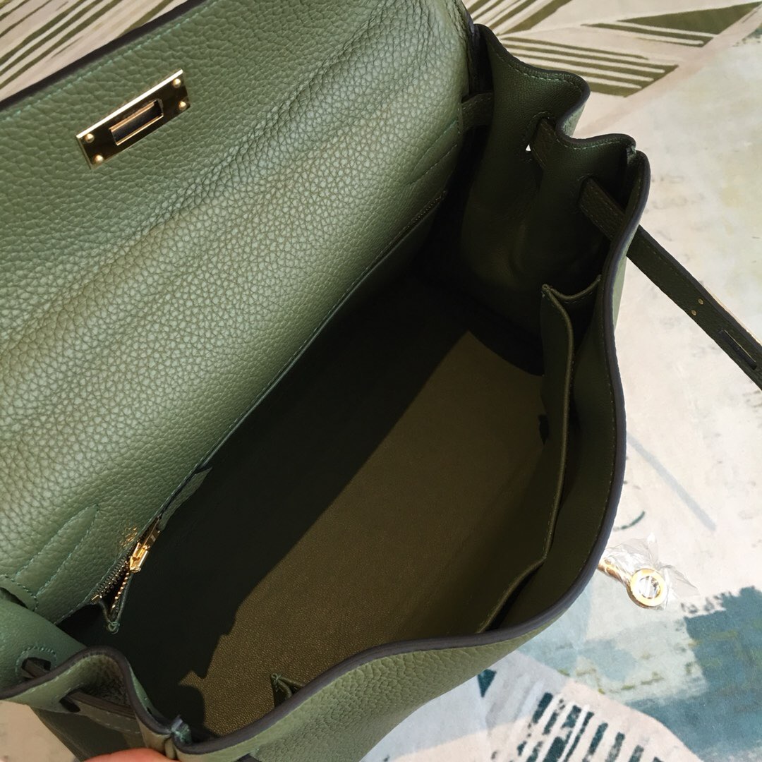 Hermes Kelly Green Bag In Epsom With Gold Toned Hardware Bag For Women 7.5in/19cm - Soul Replicas