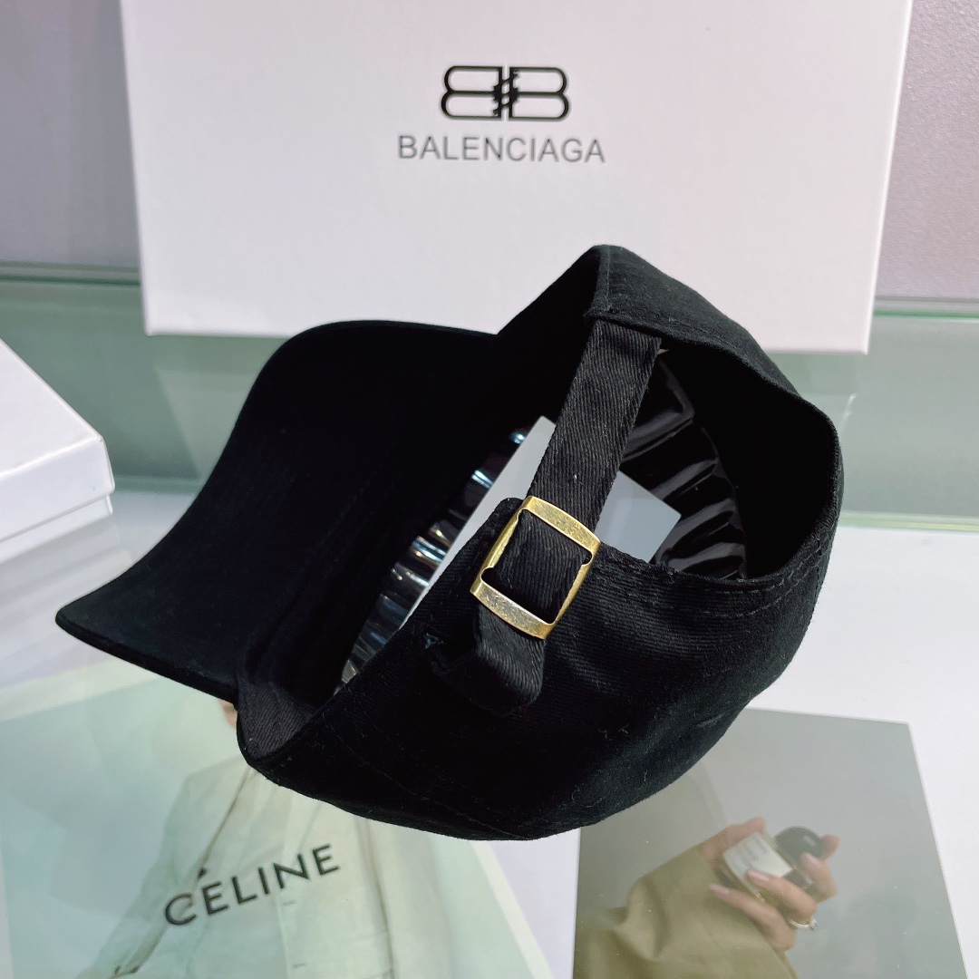 Balenciaga Logo Cap In Black - Soul Replicas