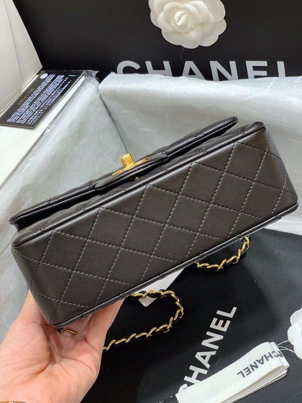 Chanel Classic Flap Bag Gold Toned Hardware Black For Women. Women-s Bags. Shoulder And Crossbody Bags 7.8in/20cm A01116 - Soul Replicas
