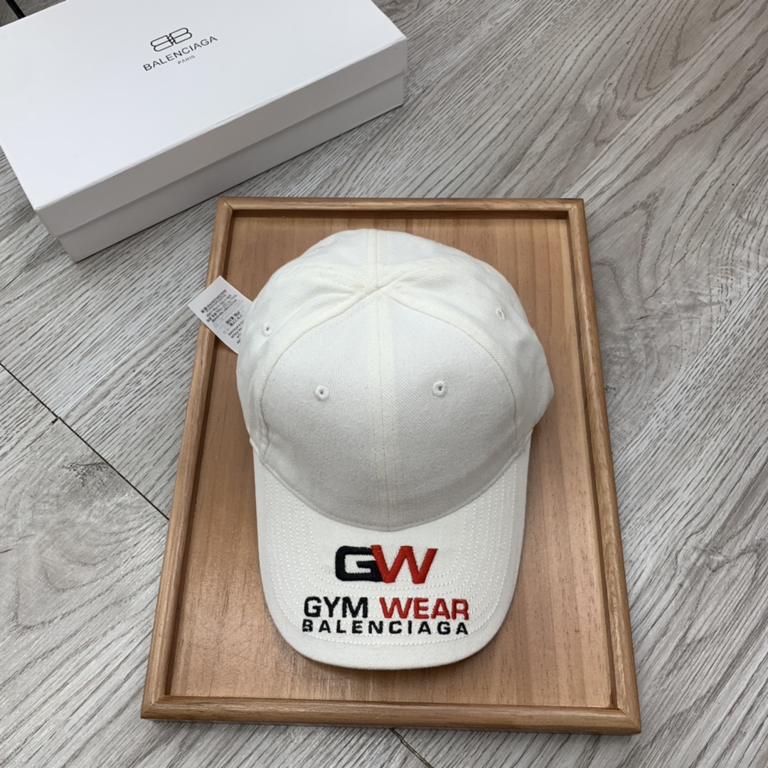 Balenciaga Logo Cap In White - Soul Replicas