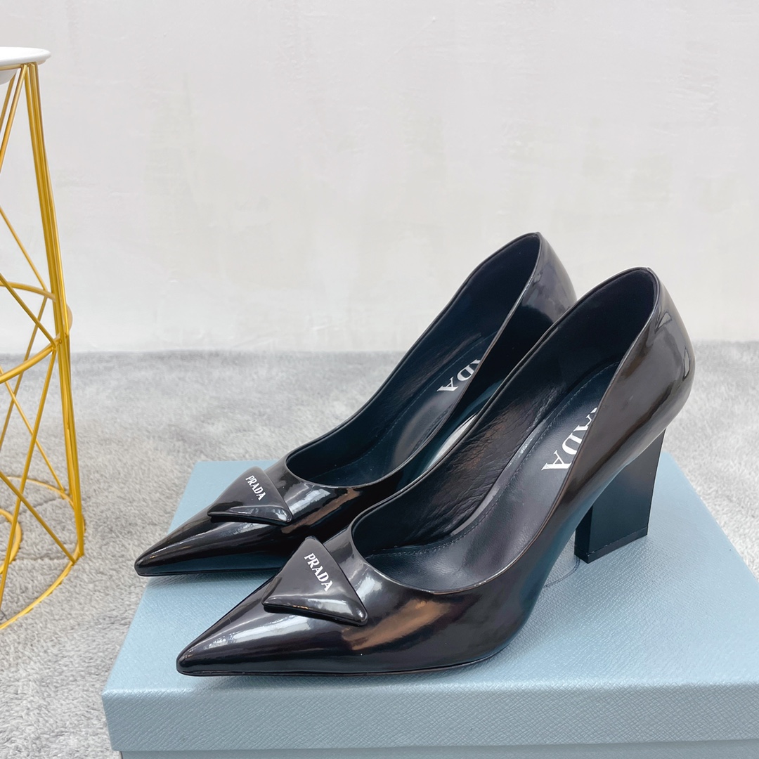 Prada Brushed Pumps Black For Women Prada - Soul Replicas