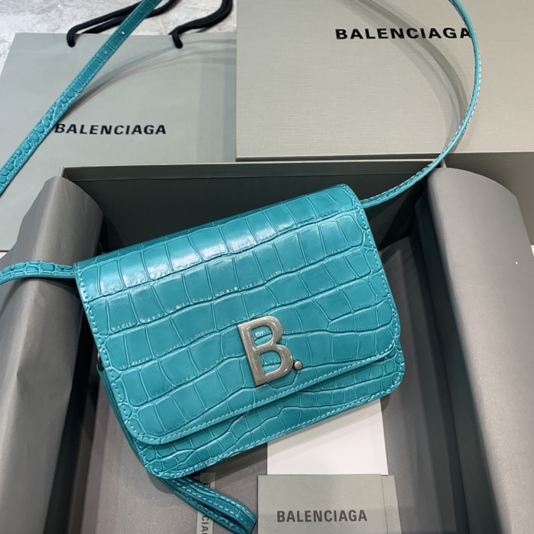 Balenciaga Bolso Bandolera B In Blue. For Women. Women-s Bags 7in/18cm - Soul Replicas