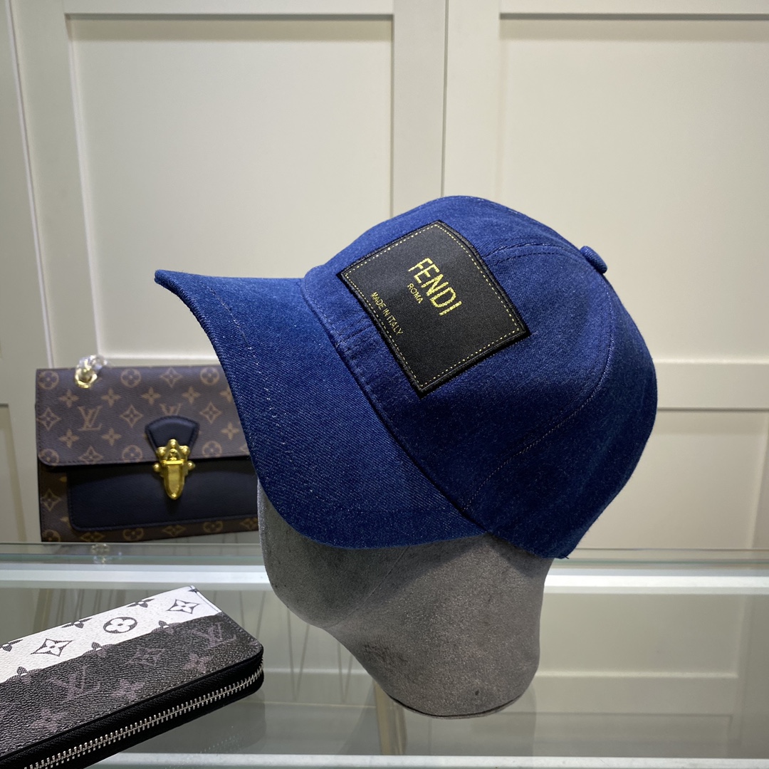 Fendi Denim Baseball Cap Blue Fendi Cap - Soul Replicas