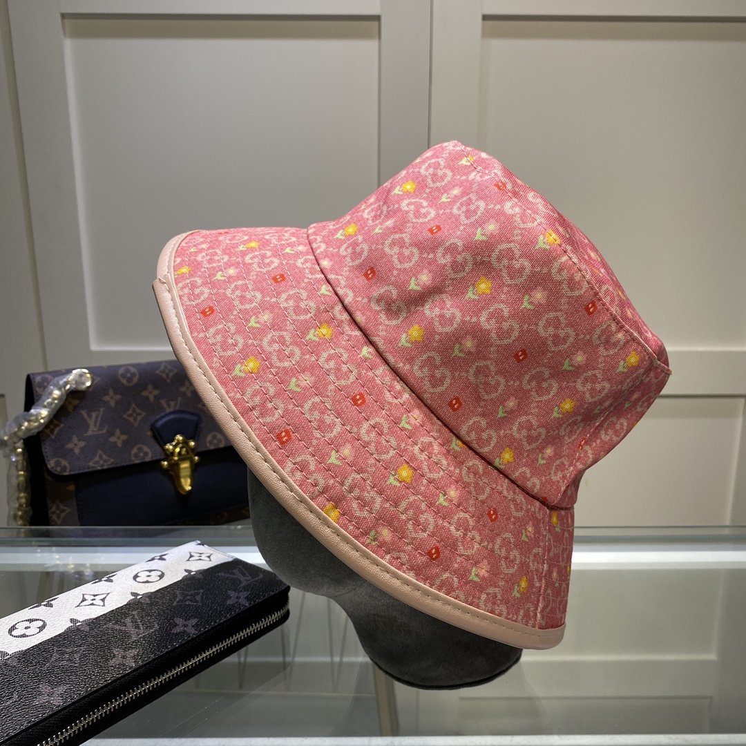 Gucci Canvas Bucket Hat Pink - Soul Replicas