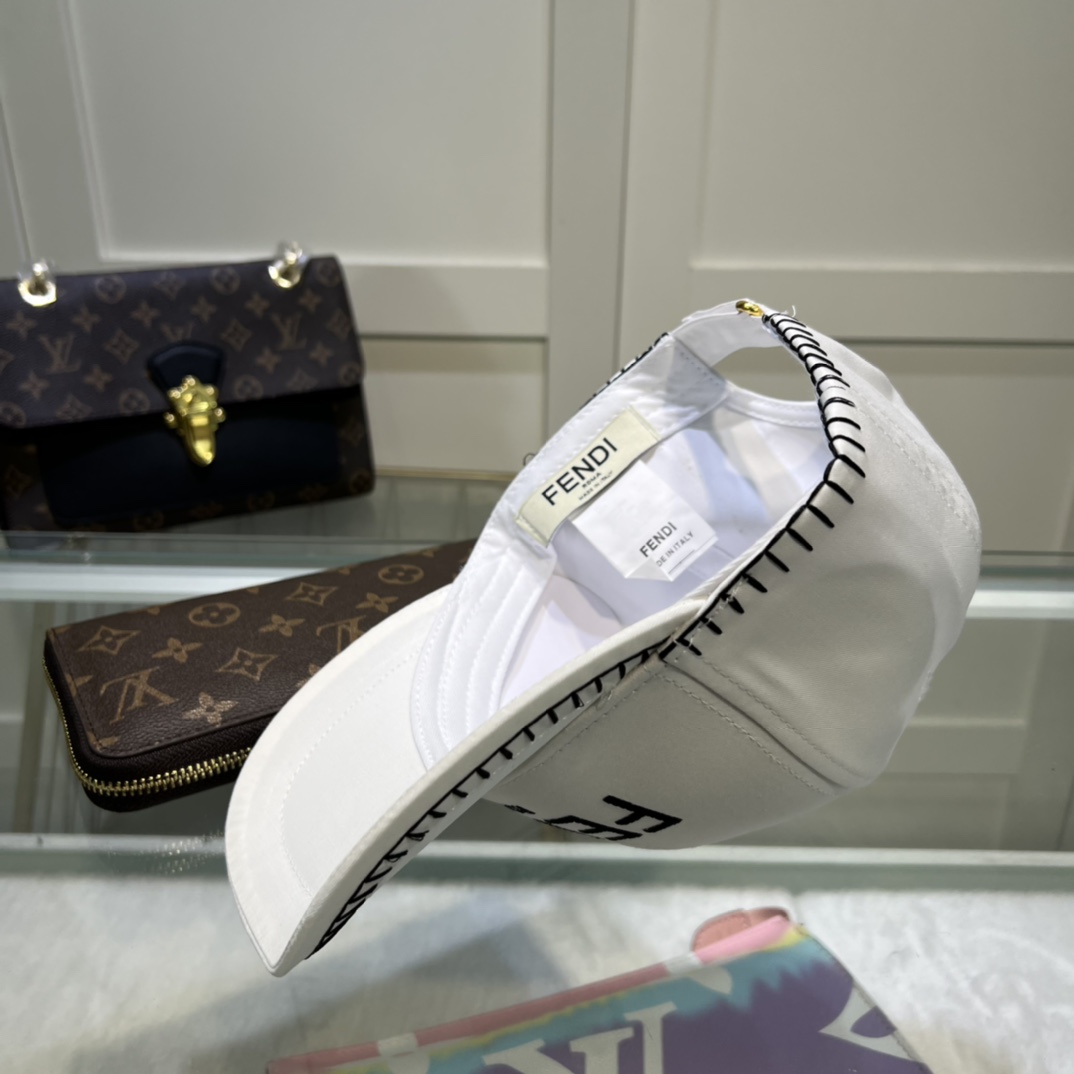 Fendi Baseball Cap White Fendi Cap - Soul Replicas