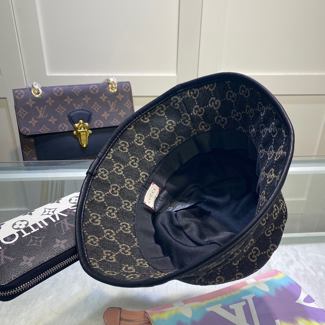 Gucci Denim Bucket Hat Black Gucci Hat - Soul Replicas