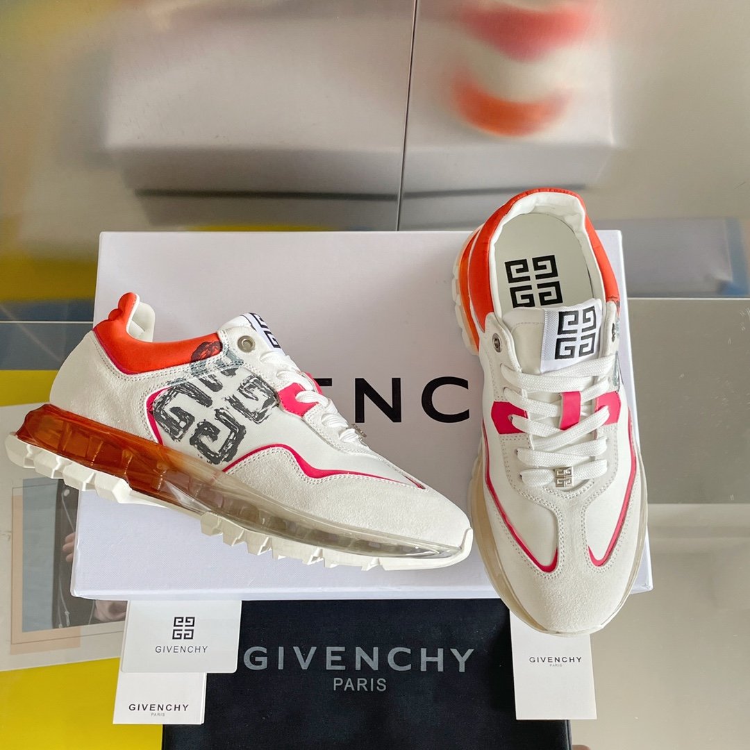 Givenchy Air Cushion Sneakers Red For Men GVC - Soul Replicas