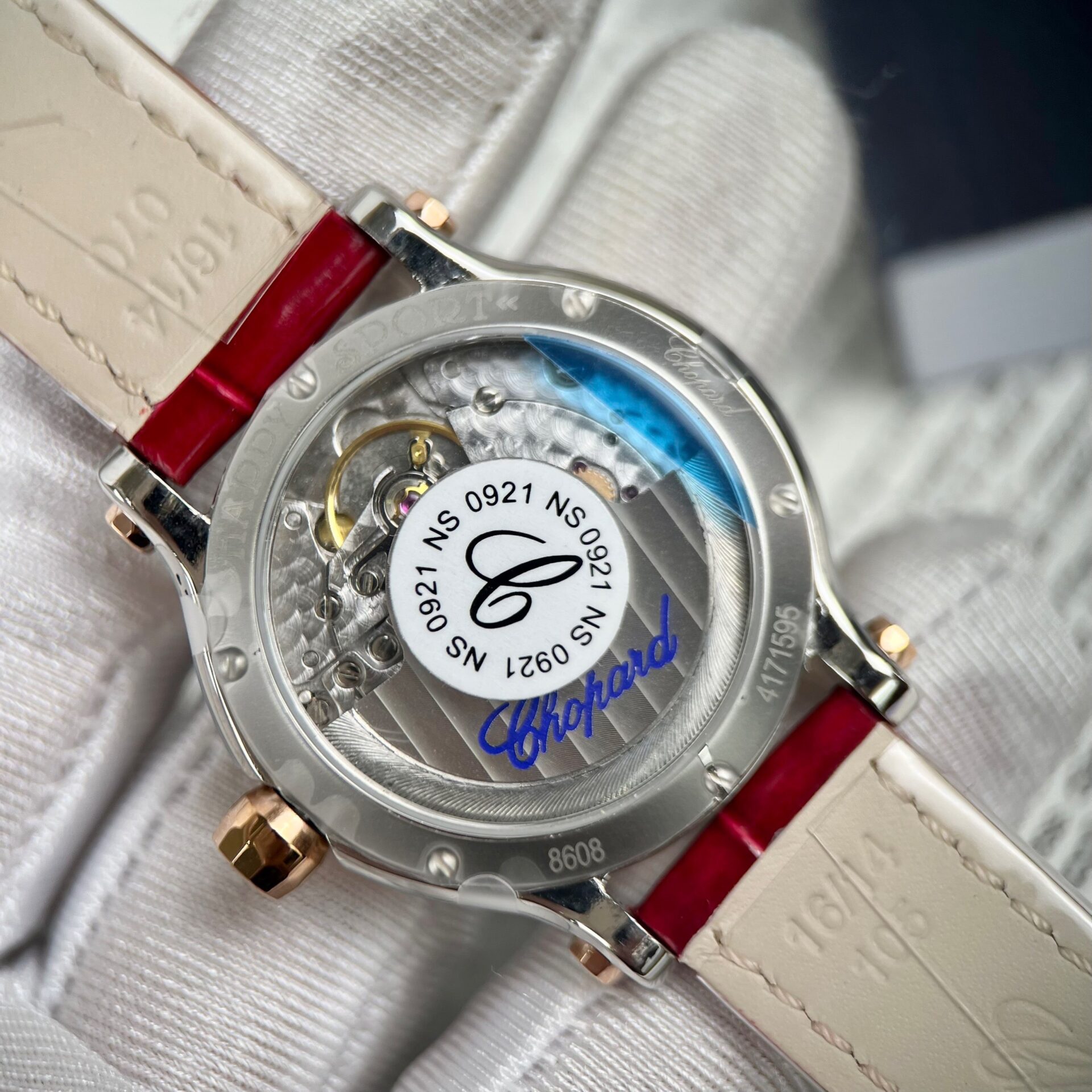 Chopard Happy Sport Replica Watch Red Leather Strap 36mm - Soul Replicas