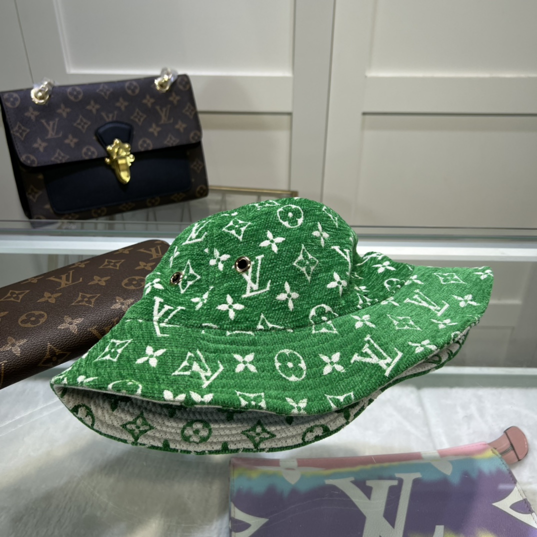 Louis Vuitton Match Bucket Hat Green LV Cap - Soul Replicas