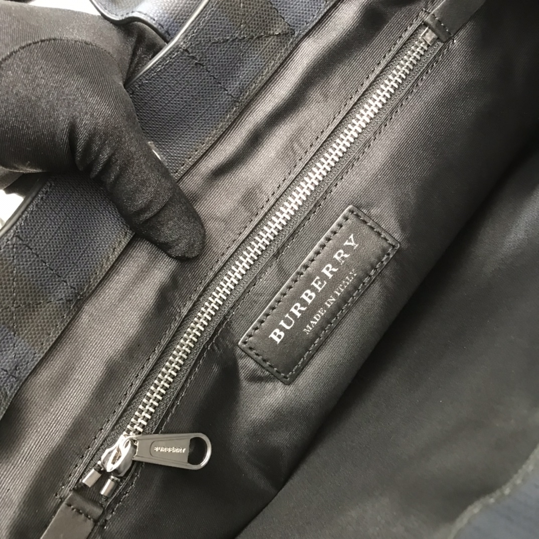 Burberry Logo Graphic Convertible Tote London Check Canvas Large For Men. Men-s Bags 15in/38cm - Soul Replicas