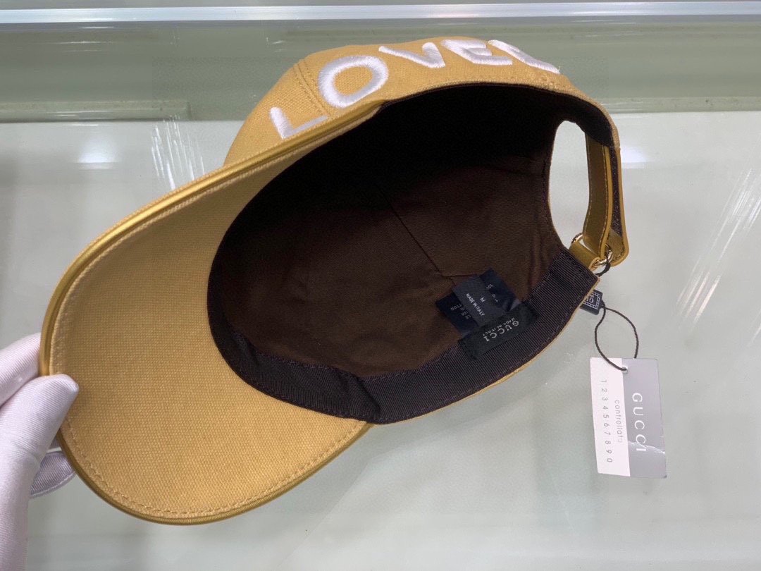 Gucci Canvas Baseball Cap In Beige - Soul Replicas