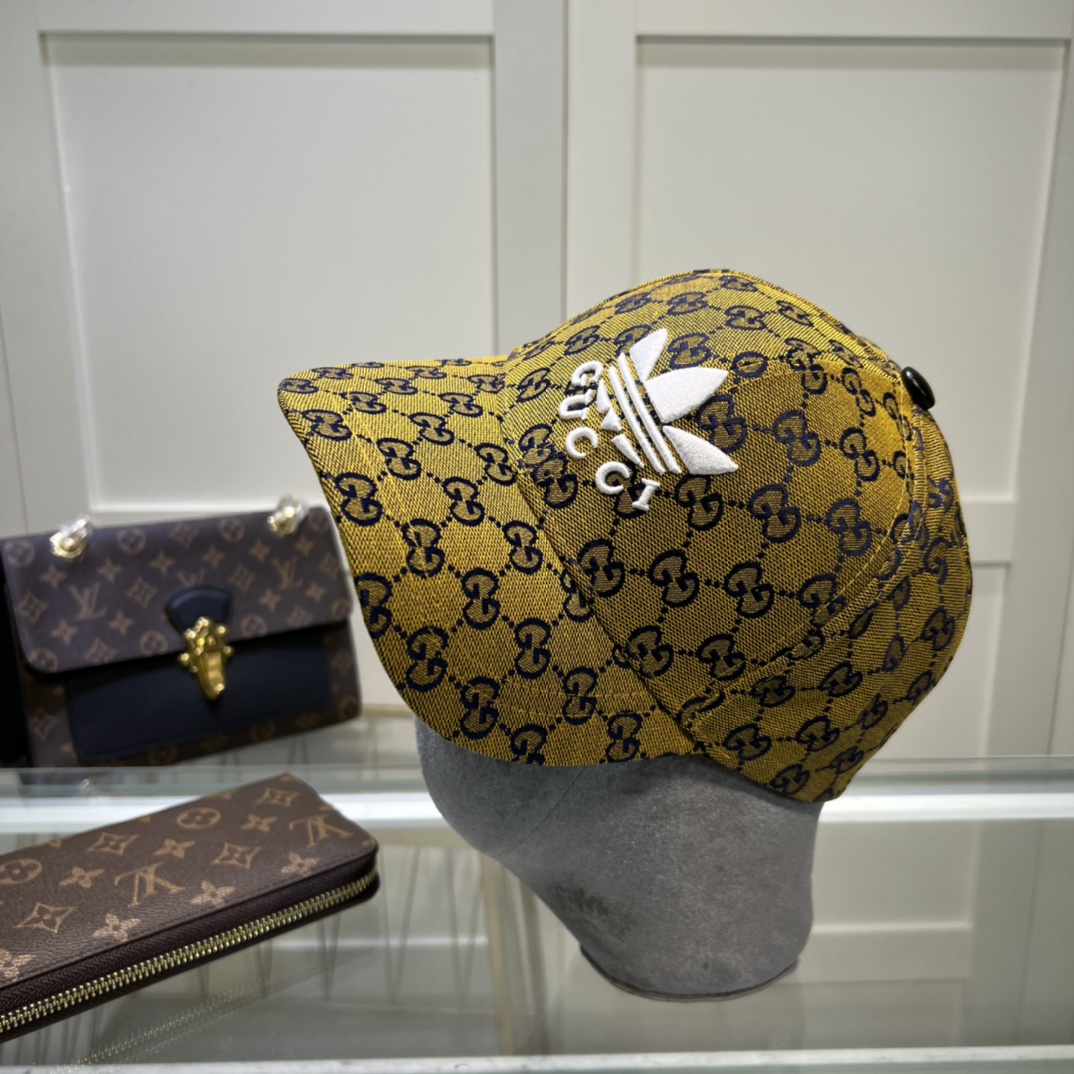 Gucci x Adidas Baseball Hat Yellow Gucci Hat - Soul Replicas