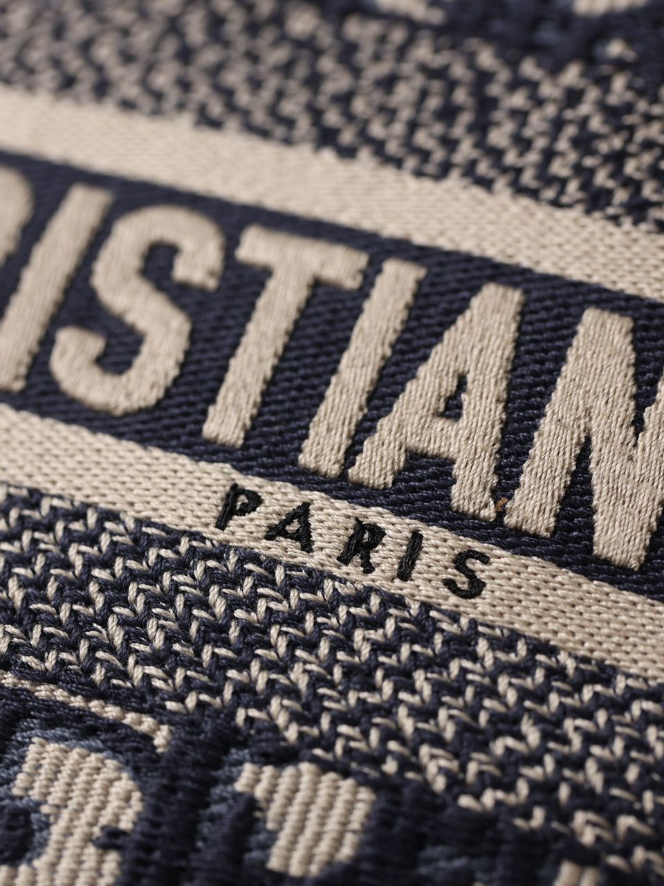 Christian Dior Logo Saddle Bag Oblique Embroidered Canvas Blue/Beige For Women 25cm/10in CD - Soul Replicas