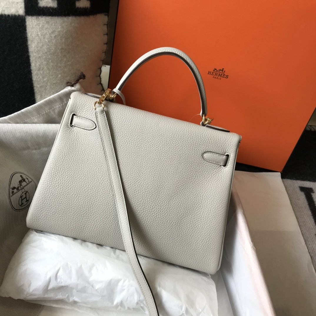Hermes Kelly 28 Retourne Togo White Bag For Women. Women-s Handbags. Shoulder Bags 11in/28cm - Soul Replicas