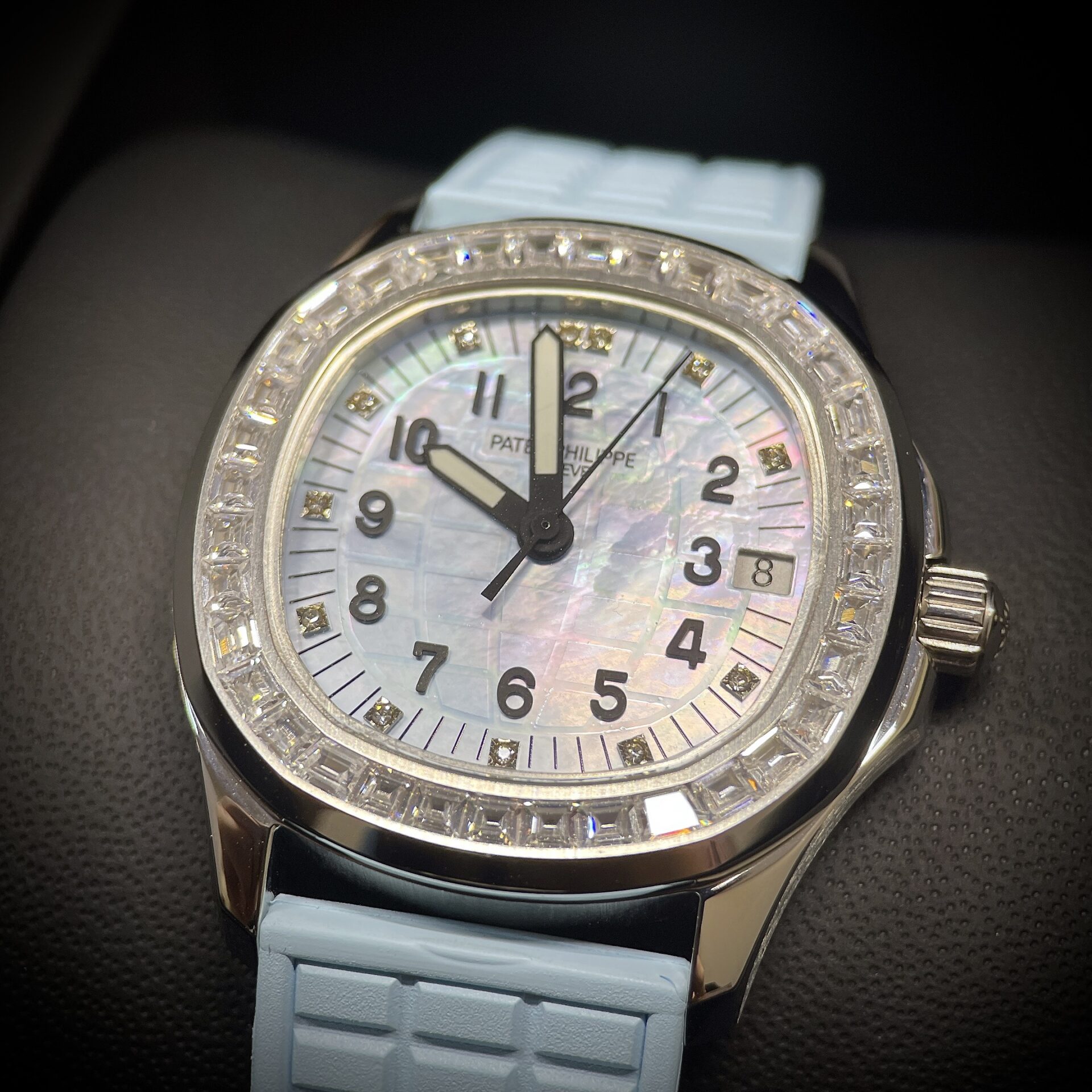 Patek Philippe Aquanaut 5072R Replica Watch Blue Diamond PP Factory 35.6mm - Soul Replicas