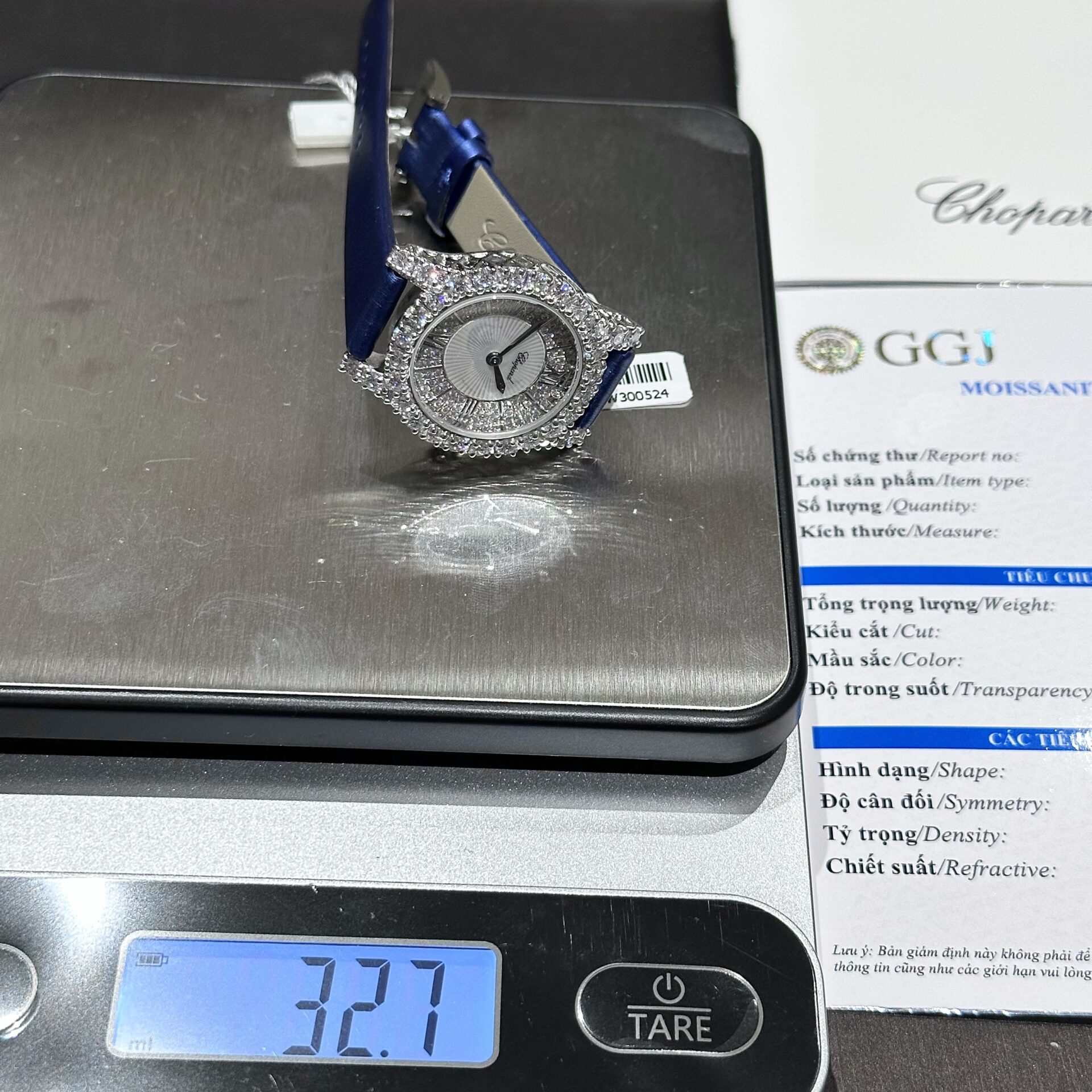 Chopard Replica 1:1 Watch With Moissanite Diamonds Leather Strap 30mm - Soul Replicas